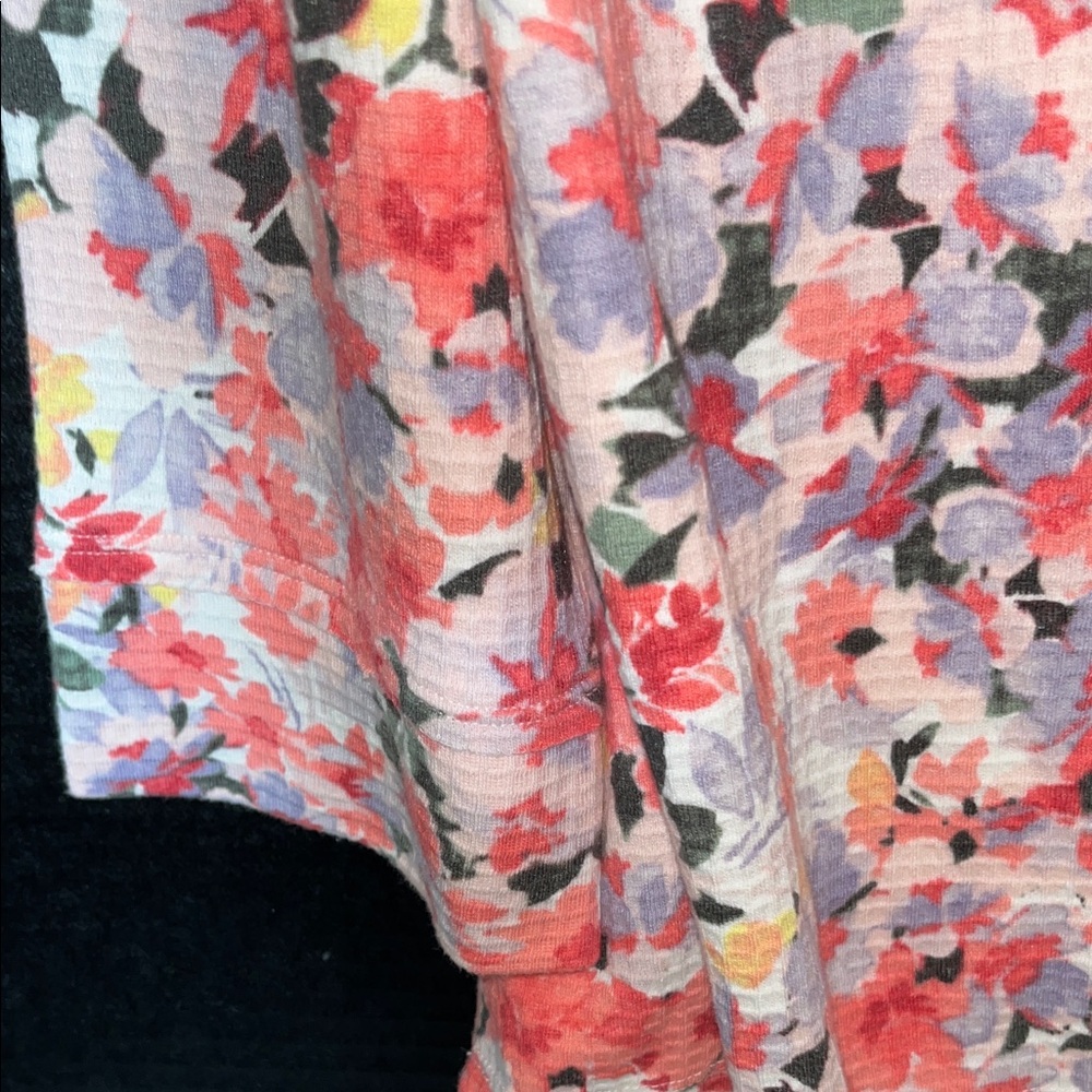 Westbound Floral V-Neck Blouse - Pink, Red, and Black - Picture 6 of 8